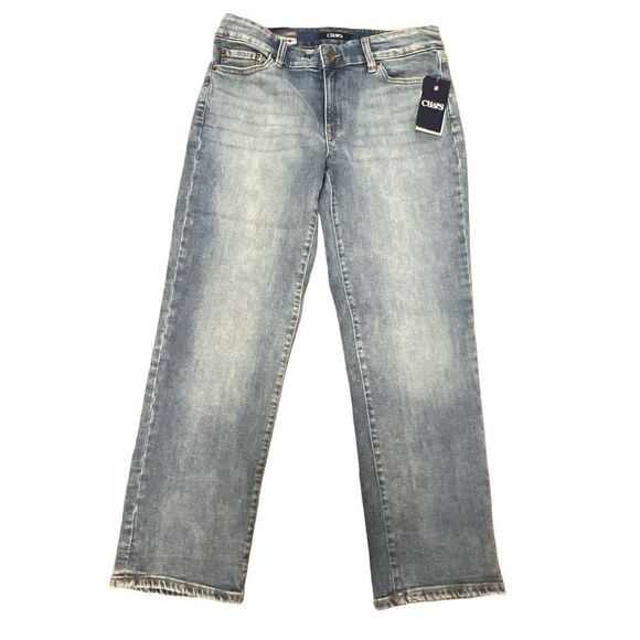 Chaps Women's Slim Fit Stretch Denim Light Authentic wash 8 New - Picture 1 of 7